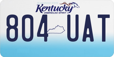 KY license plate 804UAT