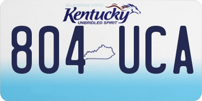 KY license plate 804UCA