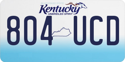 KY license plate 804UCD
