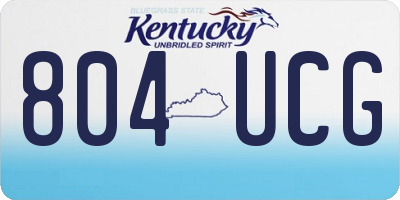 KY license plate 804UCG