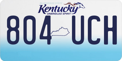 KY license plate 804UCH