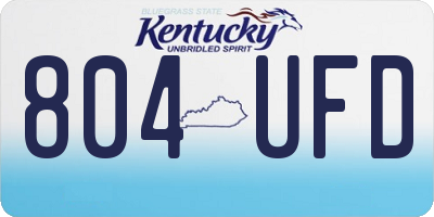 KY license plate 804UFD