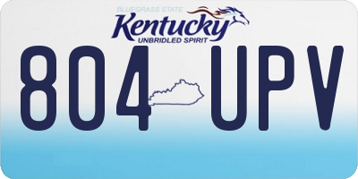 KY license plate 804UPV