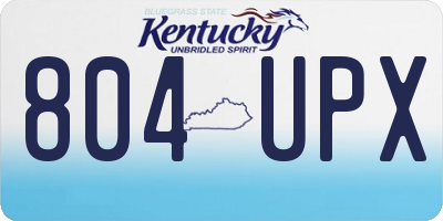 KY license plate 804UPX