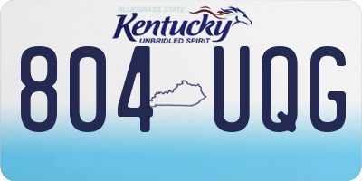 KY license plate 804UQG