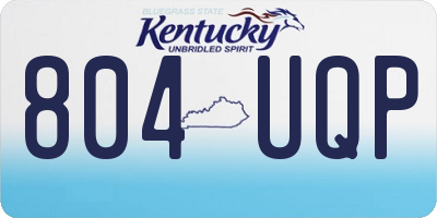 KY license plate 804UQP