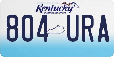 KY license plate 804URA