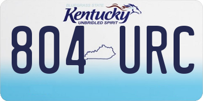 KY license plate 804URC