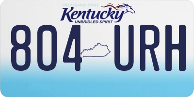 KY license plate 804URH