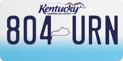 KY license plate 804URN