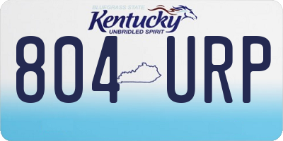 KY license plate 804URP