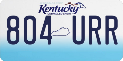 KY license plate 804URR