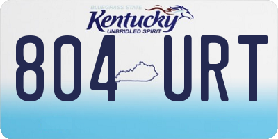 KY license plate 804URT