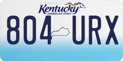 KY license plate 804URX