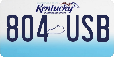 KY license plate 804USB