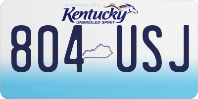 KY license plate 804USJ