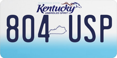 KY license plate 804USP