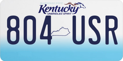 KY license plate 804USR