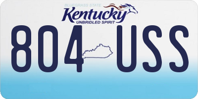 KY license plate 804USS