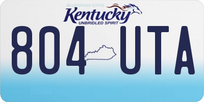 KY license plate 804UTA