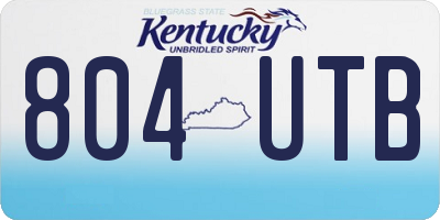 KY license plate 804UTB