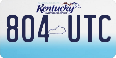 KY license plate 804UTC