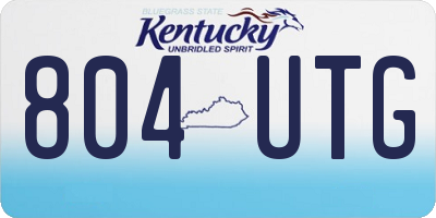 KY license plate 804UTG