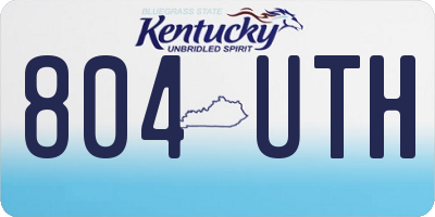 KY license plate 804UTH