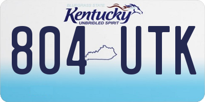 KY license plate 804UTK