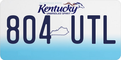 KY license plate 804UTL