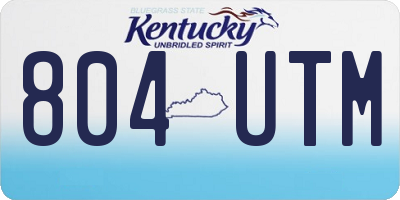 KY license plate 804UTM