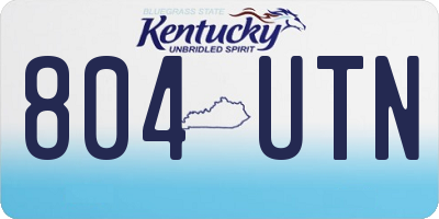 KY license plate 804UTN