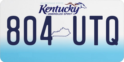 KY license plate 804UTQ