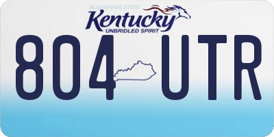 KY license plate 804UTR