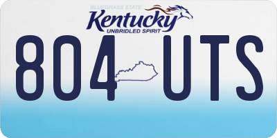 KY license plate 804UTS