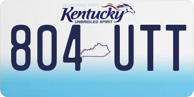 KY license plate 804UTT