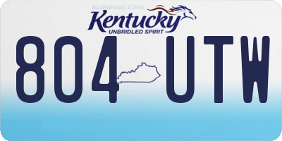 KY license plate 804UTW