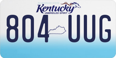 KY license plate 804UUG