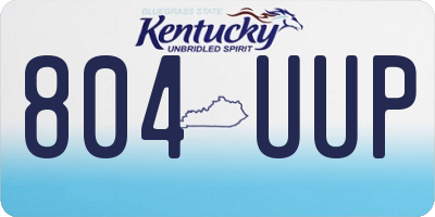 KY license plate 804UUP