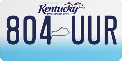 KY license plate 804UUR