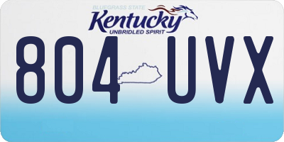 KY license plate 804UVX
