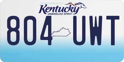 KY license plate 804UWT