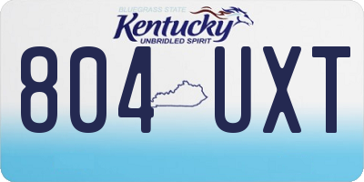 KY license plate 804UXT