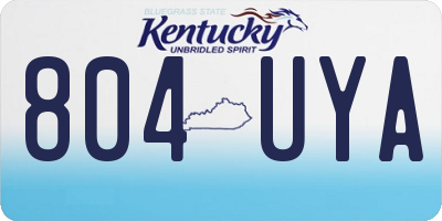 KY license plate 804UYA