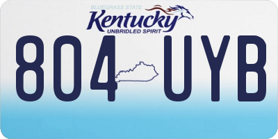 KY license plate 804UYB