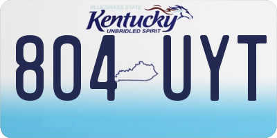 KY license plate 804UYT