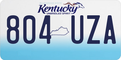 KY license plate 804UZA