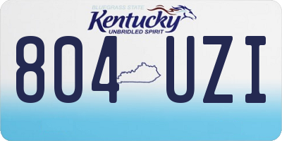 KY license plate 804UZI