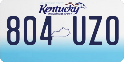 KY license plate 804UZO