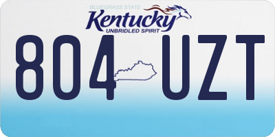 KY license plate 804UZT
